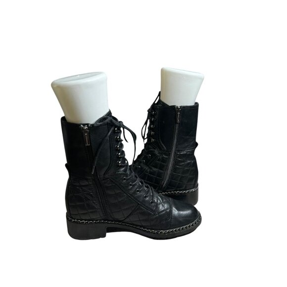 Vince Camuto Joanie Quilted Lace Up Booties - Picture 4 of 14